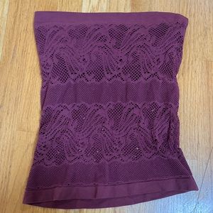 Women Strapless Top Free People — Maroon